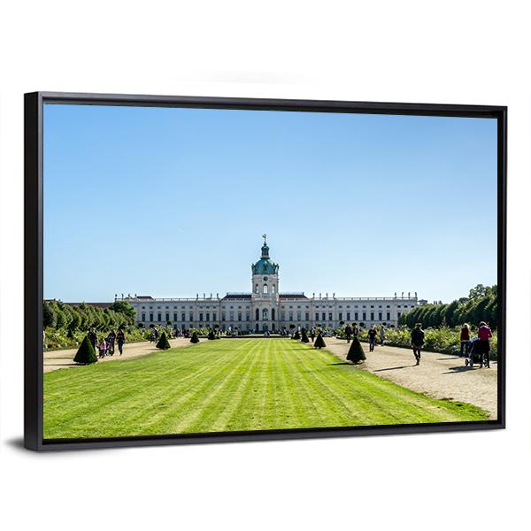 View On Charlottenburg Palace In Berlin Panoramic Canvas Wall Art-1 Piece-36&quot; x 12&quot;-Tiaracle
