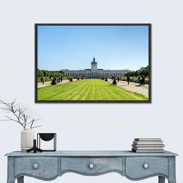 View On Charlottenburg Palace In Berlin Panoramic Canvas Wall Art-1 Piece-36&quot; x 12&quot;-Tiaracle