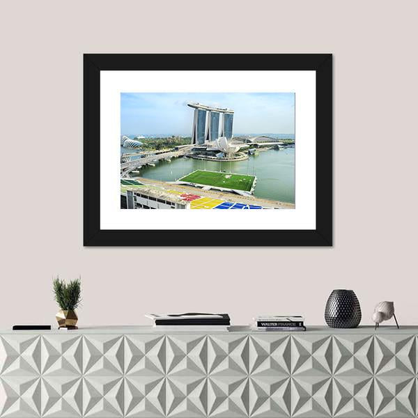 View On Marina Bay Canvas Wall Art-1 Piece-Framed Print-20&quot; x 16&quot;-Tiaracle