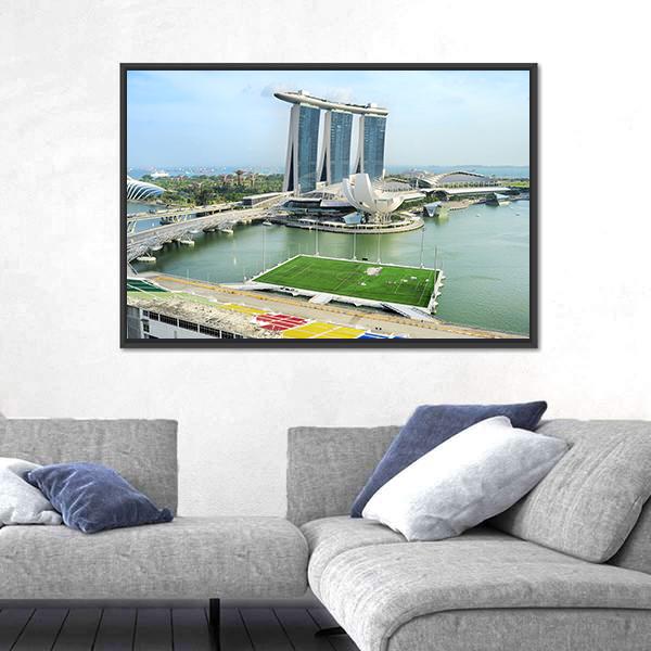 View On Marina Bay Canvas Wall Art-5 Horizontal-Gallery Wrap-22" x 12"-Tiaracle