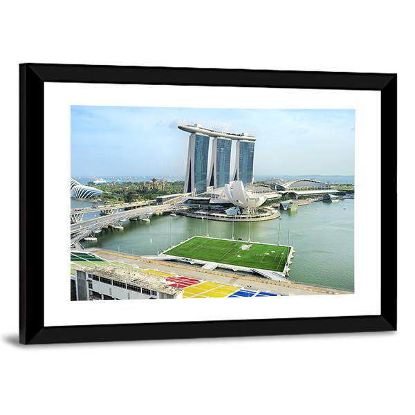 View On Marina Bay Canvas Wall Art-3 Horizontal-Gallery Wrap-25&quot; x 16&quot;-Tiaracle