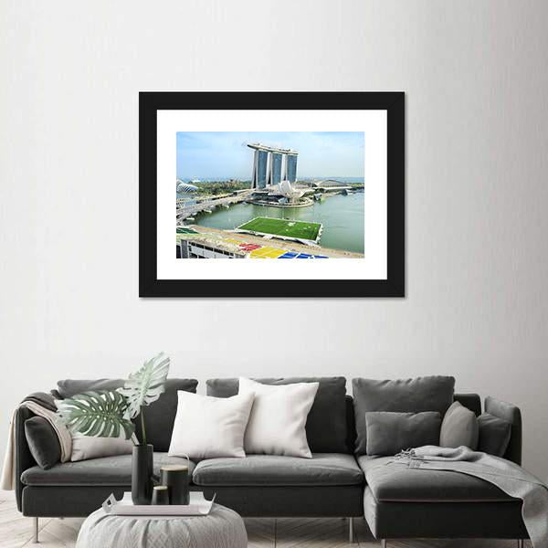 View On Marina Bay Canvas Wall Art-5 Horizontal-Gallery Wrap-22" x 12"-Tiaracle