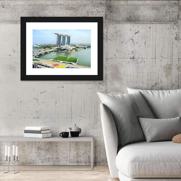 View On Marina Bay Canvas Wall Art-3 Horizontal-Gallery Wrap-25&quot; x 16&quot;-Tiaracle