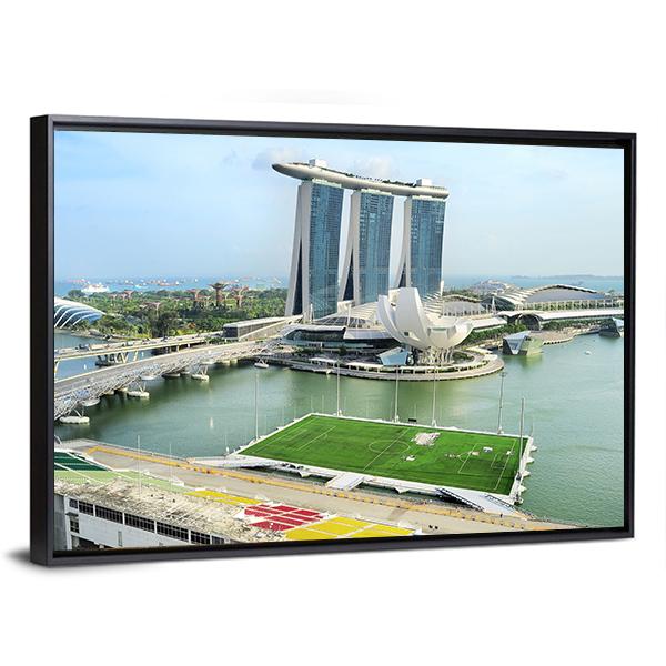 View On Marina Bay Canvas Wall Art-5 Horizontal-Gallery Wrap-22" x 12"-Tiaracle
