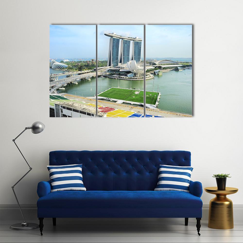 View On Marina Bay Canvas Wall Art-3 Horizontal-Gallery Wrap-37&quot; x 24&quot;-Tiaracle