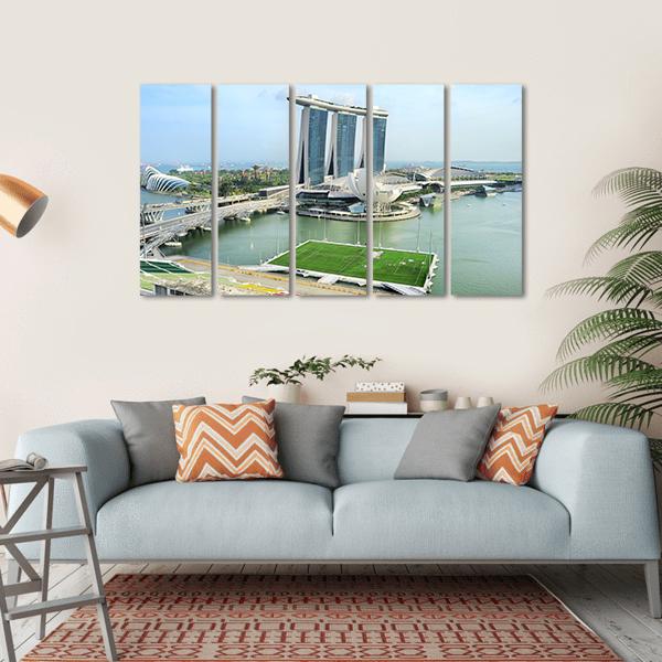 View On Marina Bay Canvas Wall Art-5 Horizontal-Gallery Wrap-22" x 12"-Tiaracle