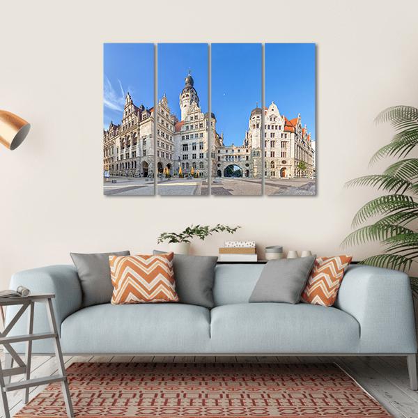 View On New Town Hall Canvas Wall Art-1 Piece-Gallery Wrap-36" x 24"-Tiaracle