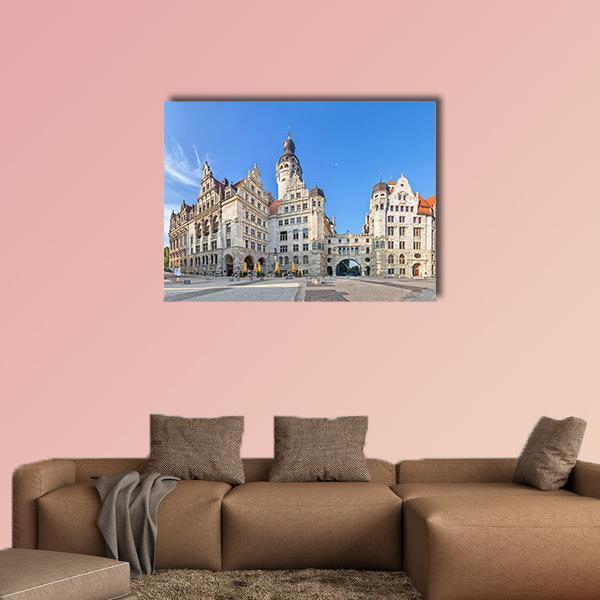 View On New Town Hall Canvas Wall Art-1 Piece-Gallery Wrap-48" x 32"-Tiaracle