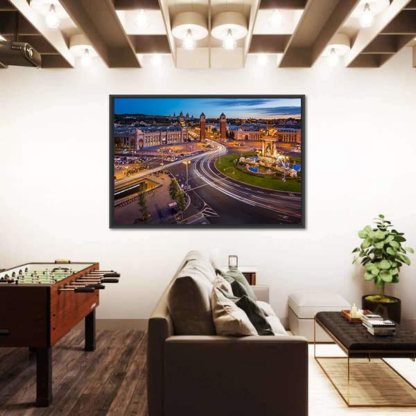 View On Placa Espanya Canvas Wall Art-3 Horizontal-Gallery Wrap-25" x 16"-Tiaracle