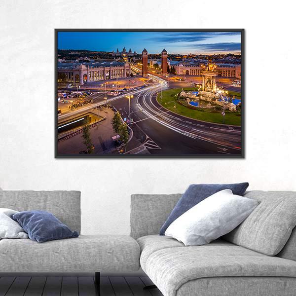View On Placa Espanya Canvas Wall Art-3 Horizontal-Gallery Wrap-25" x 16"-Tiaracle