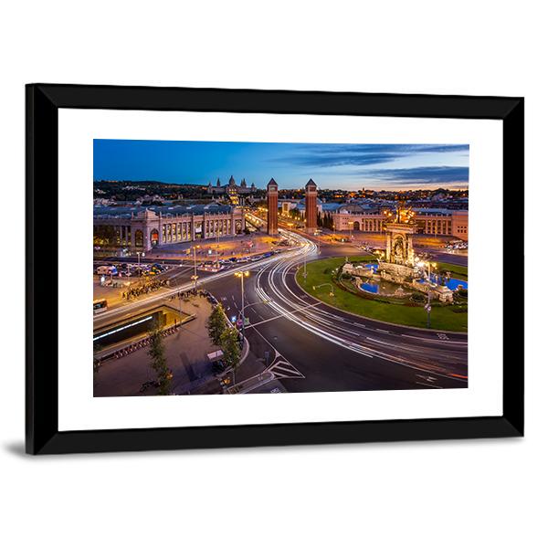 View On Placa Espanya Canvas Wall Art-3 Horizontal-Gallery Wrap-25&quot; x 16&quot;-Tiaracle