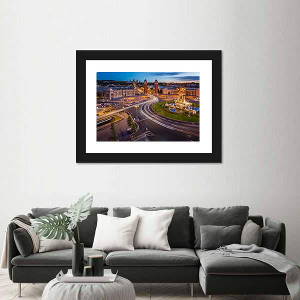 View On Placa Espanya Canvas Wall Art-3 Horizontal-Gallery Wrap-25" x 16"-Tiaracle