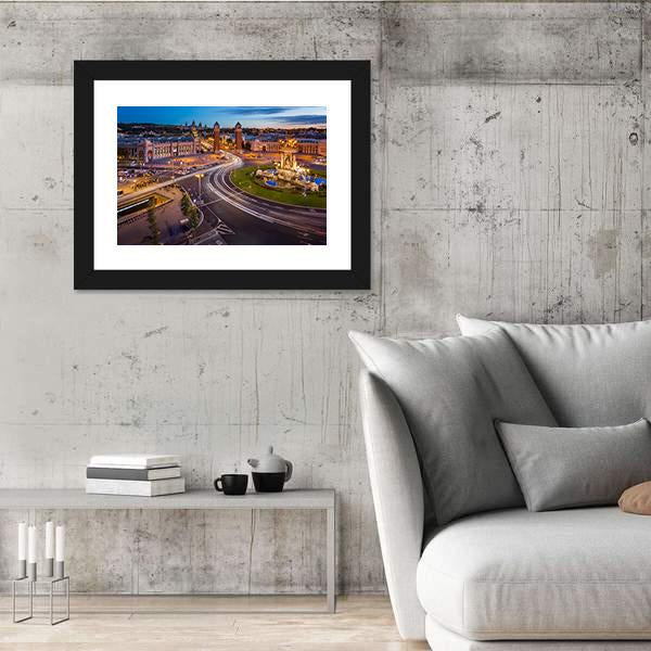 View On Placa Espanya Canvas Wall Art-3 Horizontal-Gallery Wrap-25" x 16"-Tiaracle