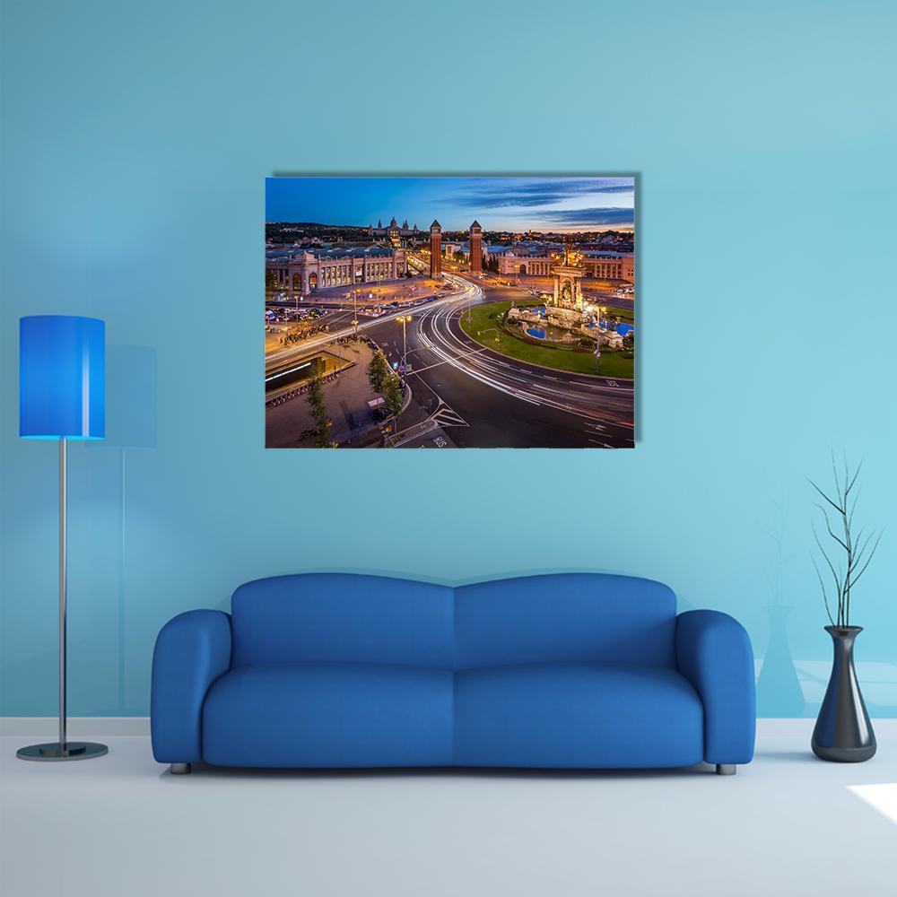View On Placa Espanya Canvas Wall Art-1 Piece-Gallery Wrap-48" x 32"-Tiaracle