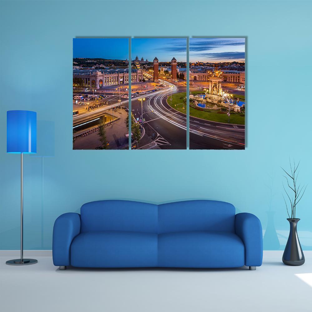 View On Placa Espanya Canvas Wall Art-3 Horizontal-Gallery Wrap-37" x 24"-Tiaracle