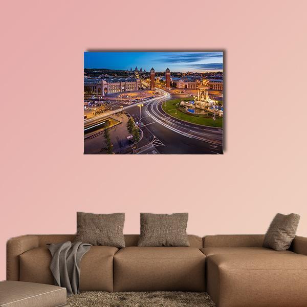 View On Placa Espanya Canvas Wall Art-1 Piece-Gallery Wrap-48" x 32"-Tiaracle