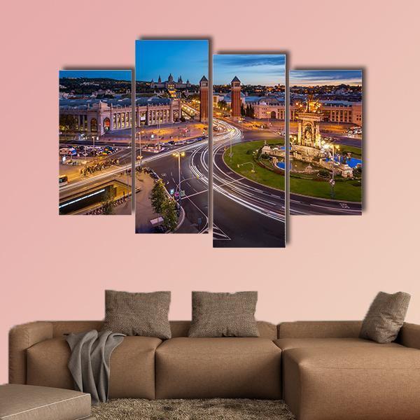 View On Placa Espanya Canvas Wall Art-4 Pop-Gallery Wrap-50" x 32"-Tiaracle