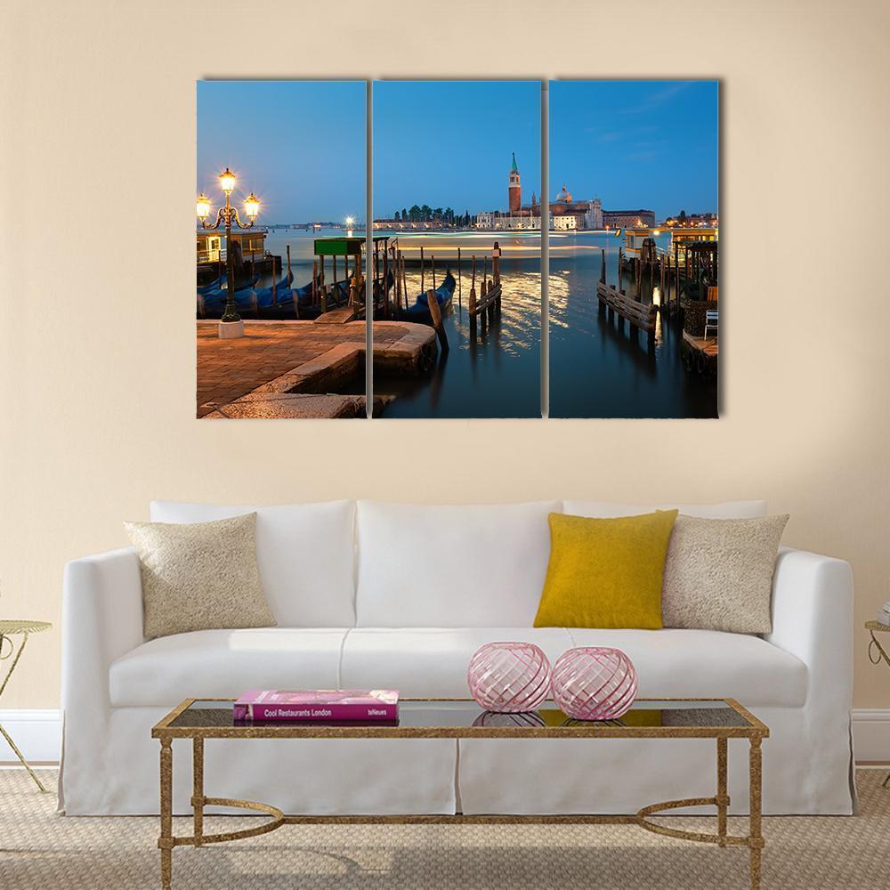 View On San Giorgio In Venice Canvas Wall Art-3 Horizontal-Gallery Wrap-37" x 24"-Tiaracle