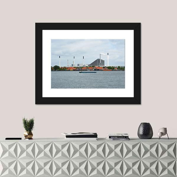 View On The Incinerator Of Copenhagen Canvas Wall Art-1 Piece-Framed Print-20" x 16"-Tiaracle