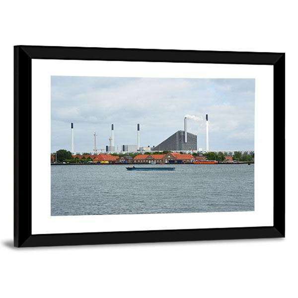 View On The Incinerator Of Copenhagen Canvas Wall Art-3 Horizontal-Gallery Wrap-25" x 16"-Tiaracle