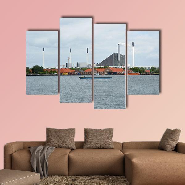 View On The Incinerator Of Copenhagen Canvas Wall Art-4 Pop-Gallery Wrap-50" x 32"-Tiaracle