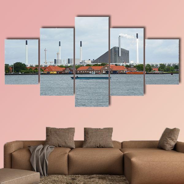 View On The Incinerator Of Copenhagen Canvas Wall Art-5 Star-Gallery Wrap-62" x 32"-Tiaracle
