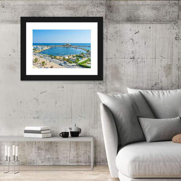 View On The Small Fishing Port Canvas Wall Art-5 Horizontal-Gallery Wrap-22" x 12"-Tiaracle