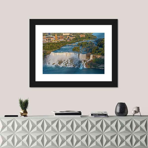 View On US Niagara Falls Canvas Wall Art-1 Piece-Framed Print-20" x 16"-Tiaracle