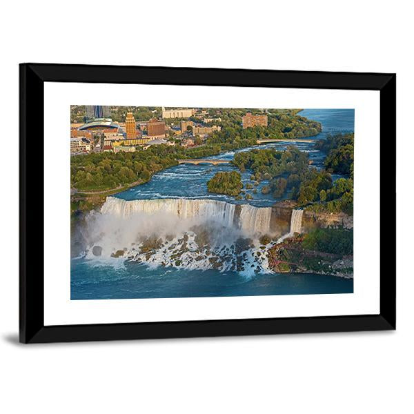 View On US Niagara Falls Canvas Wall Art-3 Horizontal-Gallery Wrap-25" x 16"-Tiaracle