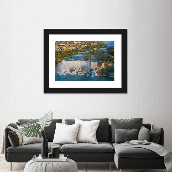 View On US Niagara Falls Canvas Wall Art-3 Horizontal-Gallery Wrap-25" x 16"-Tiaracle