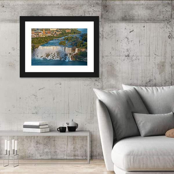 View On US Niagara Falls Canvas Wall Art-3 Horizontal-Gallery Wrap-25" x 16"-Tiaracle