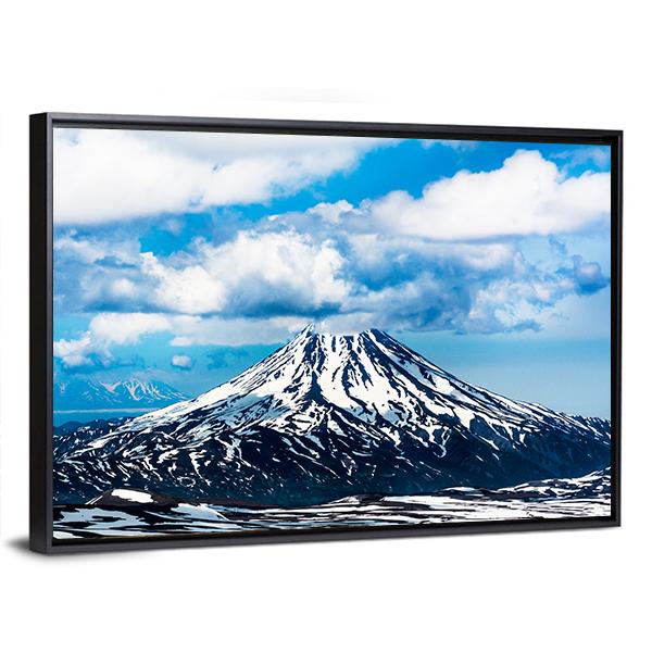 View On Viluchinskiy Volcano Canvas Wall Art-3 Horizontal-Gallery Wrap-25" x 16"-Tiaracle