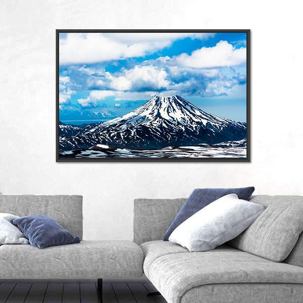 View On Viluchinskiy Volcano Canvas Wall Art-3 Horizontal-Gallery Wrap-25" x 16"-Tiaracle