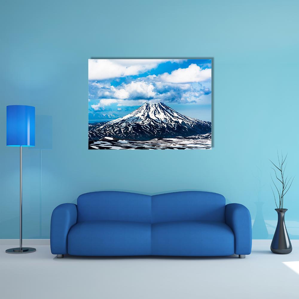 View On Viluchinskiy Volcano Canvas Wall Art-1 Piece-Gallery Wrap-48" x 32"-Tiaracle