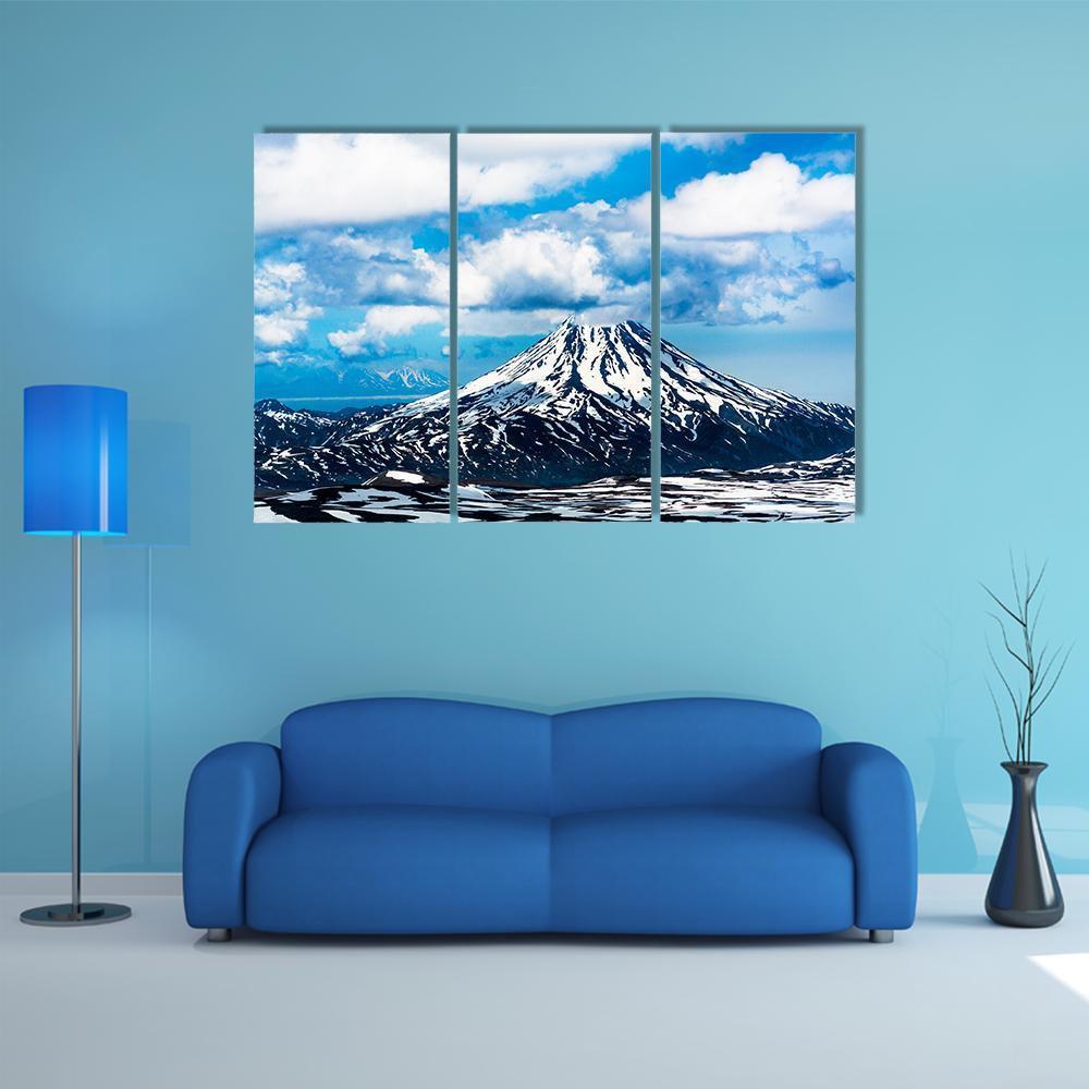 View On Viluchinskiy Volcano Canvas Wall Art-3 Horizontal-Gallery Wrap-37" x 24"-Tiaracle