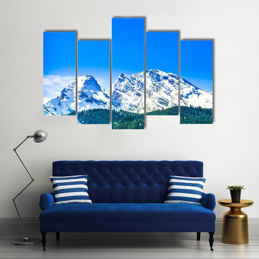 View On Watzmann Mountain Canvas Wall Art-5 Pop-Gallery Wrap-47" x 32"-Tiaracle