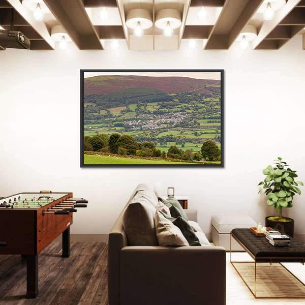 View Over Gilwern And Gilwern Hill Canvas Wall Art-3 Horizontal-Gallery Wrap-25" x 16"-Tiaracle
