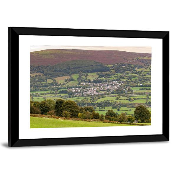 View Over Gilwern And Gilwern Hill Canvas Wall Art-3 Horizontal-Gallery Wrap-25" x 16"-Tiaracle