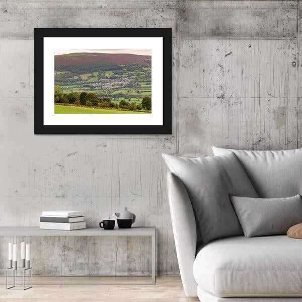 View Over Gilwern And Gilwern Hill Canvas Wall Art-3 Horizontal-Gallery Wrap-25" x 16"-Tiaracle