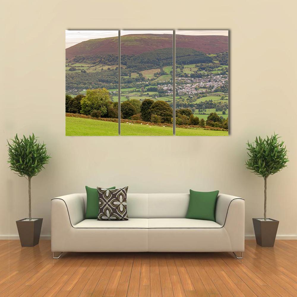 View Over Gilwern And Gilwern Hill Canvas Wall Art-3 Horizontal-Gallery Wrap-37" x 24"-Tiaracle