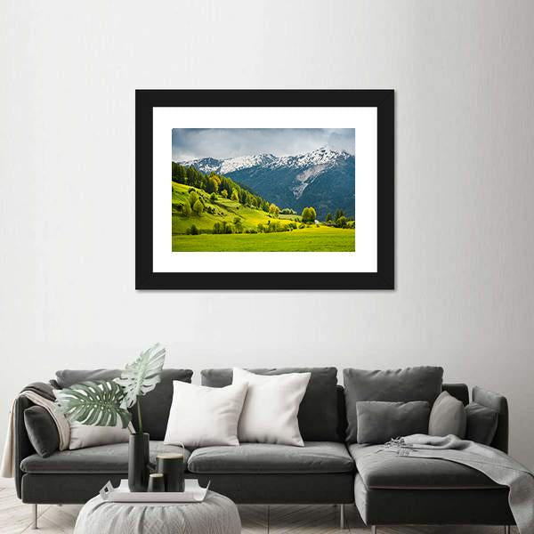 View Over Summer Colors In Alpine Canvas Wall Art-3 Horizontal-Gallery Wrap-25" x 16"-Tiaracle