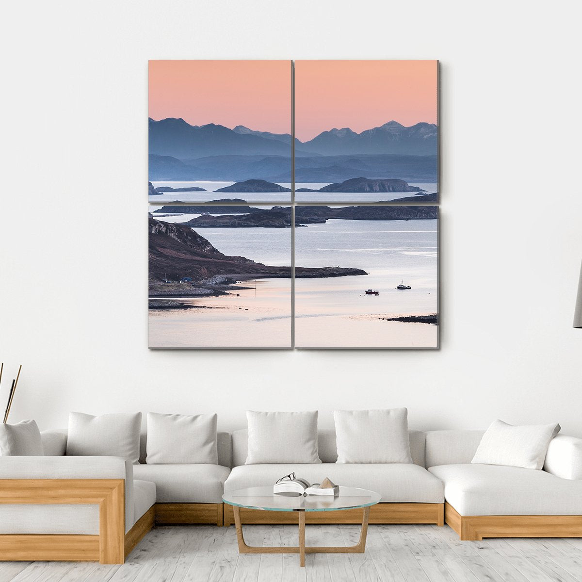 View Over Summer Isles Canvas Wall Art-4 Square-Gallery Wrap-17" x 17"-Tiaracle