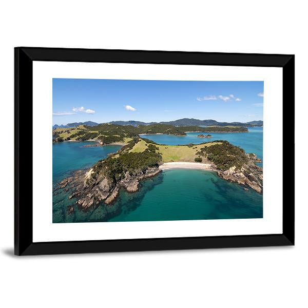 View Over Urupukapuka Island In New Zealand Canvas Wall Art-3 Horizontal-Gallery Wrap-25" x 16"-Tiaracle
