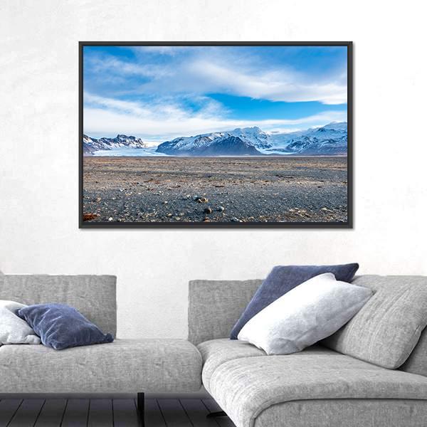 View Point To Hvannadalshnukur Peak Canvas Wall Art-3 Horizontal-Gallery Wrap-25" x 16"-Tiaracle