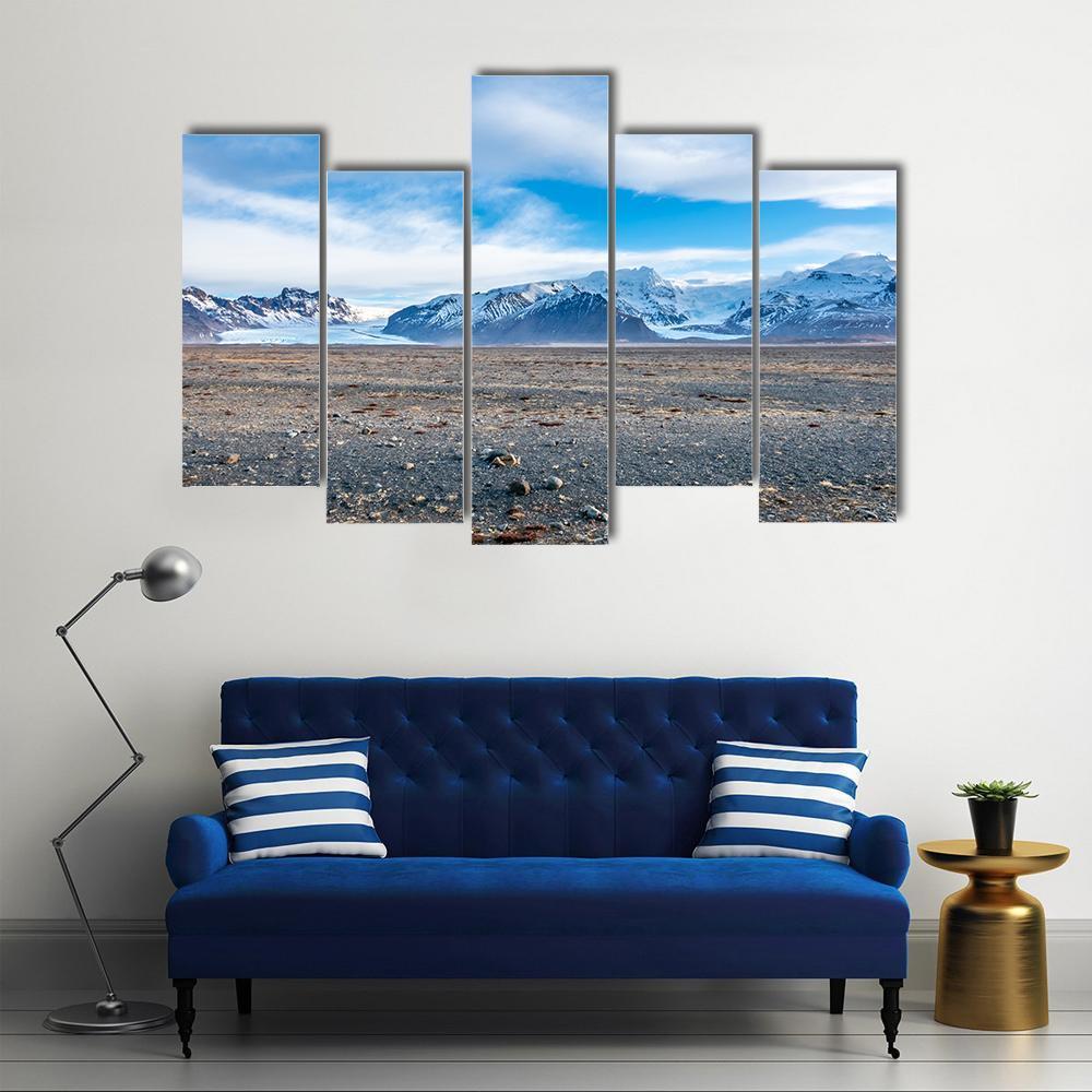View Point To Hvannadalshnukur Peak Canvas Wall Art-5 Pop-Gallery Wrap-47" x 32"-Tiaracle