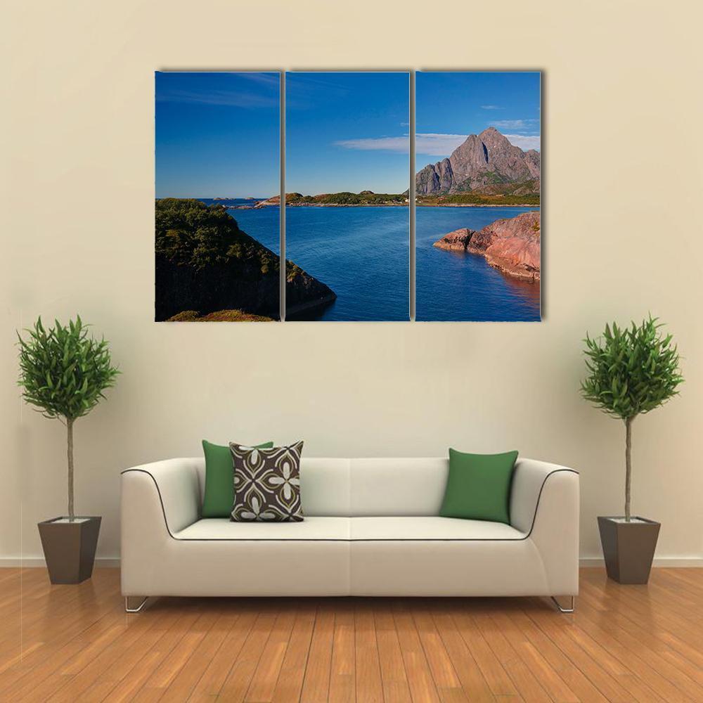 Orsvagvaer Village Canvas Wall Art-3 Horizontal-Gallery Wrap-37" x 24"-Tiaracle