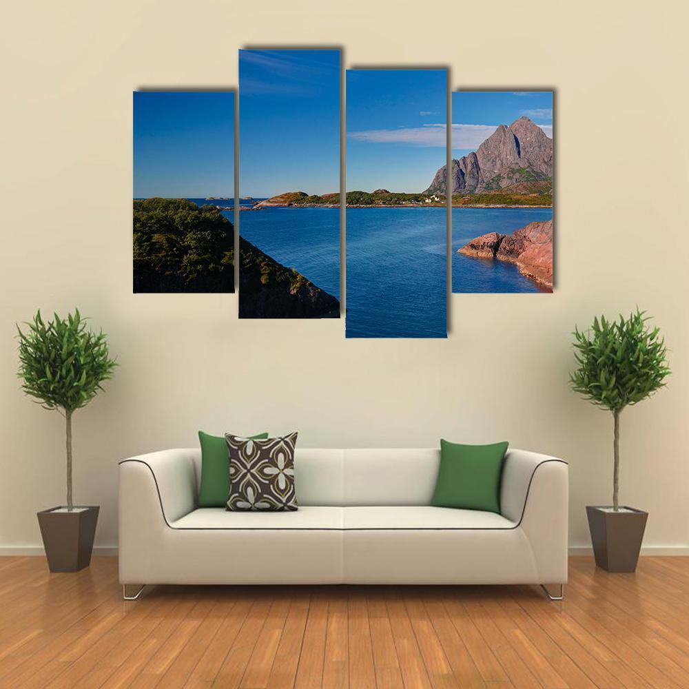 Orsvagvaer Village Canvas Wall Art-4 Pop-Gallery Wrap-50" x 32"-Tiaracle