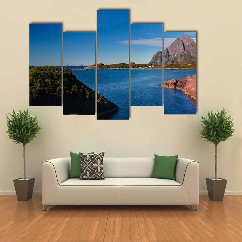 Orsvagvaer Village Canvas Wall Art-5 Pop-Gallery Wrap-47" x 32"-Tiaracle