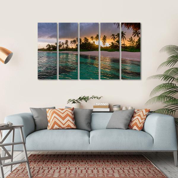 View Toward Tropical Beach Canvas Wall Art-5 Horizontal-Gallery Wrap-22" x 12"-Tiaracle