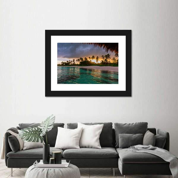 View Toward Tropical Beach Canvas Wall Art-3 Horizontal-Gallery Wrap-25" x 16"-Tiaracle